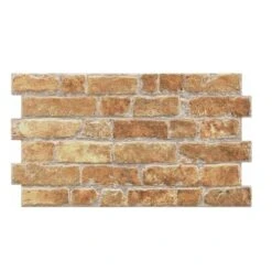 Parement Mural Cérame Style Pierre Brique 31X56 Cm MANHATTAN OCRE - 1.21m²