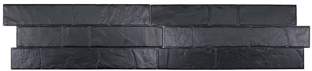 Parement Mural Réaliste Cérame Style Pierre 9x60 Cm MURETTO Noir - 0.76m² – Image 2