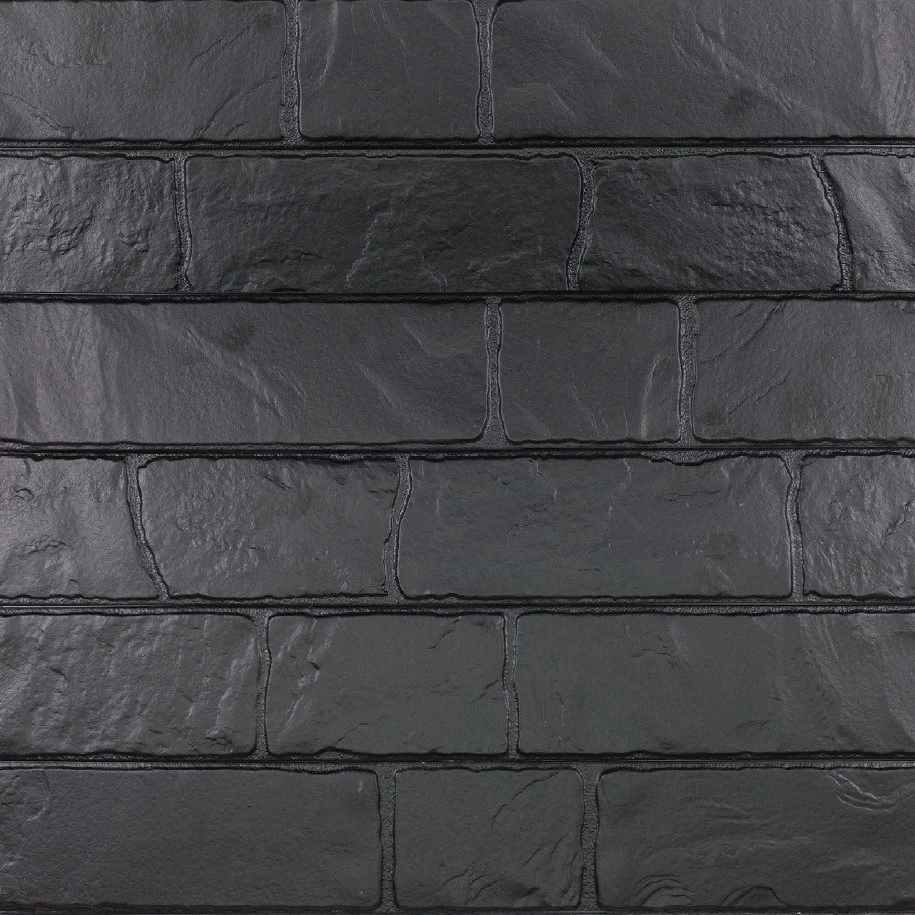 Parement Mural Réaliste Cérame Style Pierre 9x60 Cm MURETTO Noir - 0.76m²