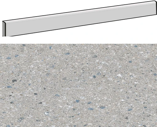 Plinthe Aspect Terrazzo JACEE CENIZA 9,4X80- 1 Unité