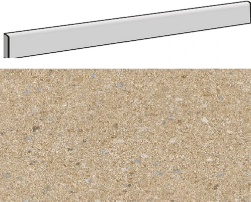 Plinthe Aspect Terrazzo JACEE MOSTAZA 9,4X60- 1 Unité