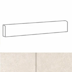 Plinthe Imitation Carreaux De Ciment SKYROS BLANCO 8x44 Cm - 6.60 Ml
