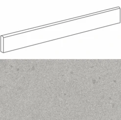 Plinthe Imitation Terrazzo 9,4x80 cm GALBE CENIZA - 1 unité