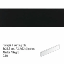 Plinthe Intérieur Noir Mat Negro 8x31.6 Cm - 10.11mL