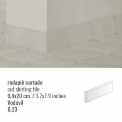 Plinthe Intérieur Vodevil. 9.4x20 Cm - 2mL